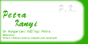 petra kanyi business card